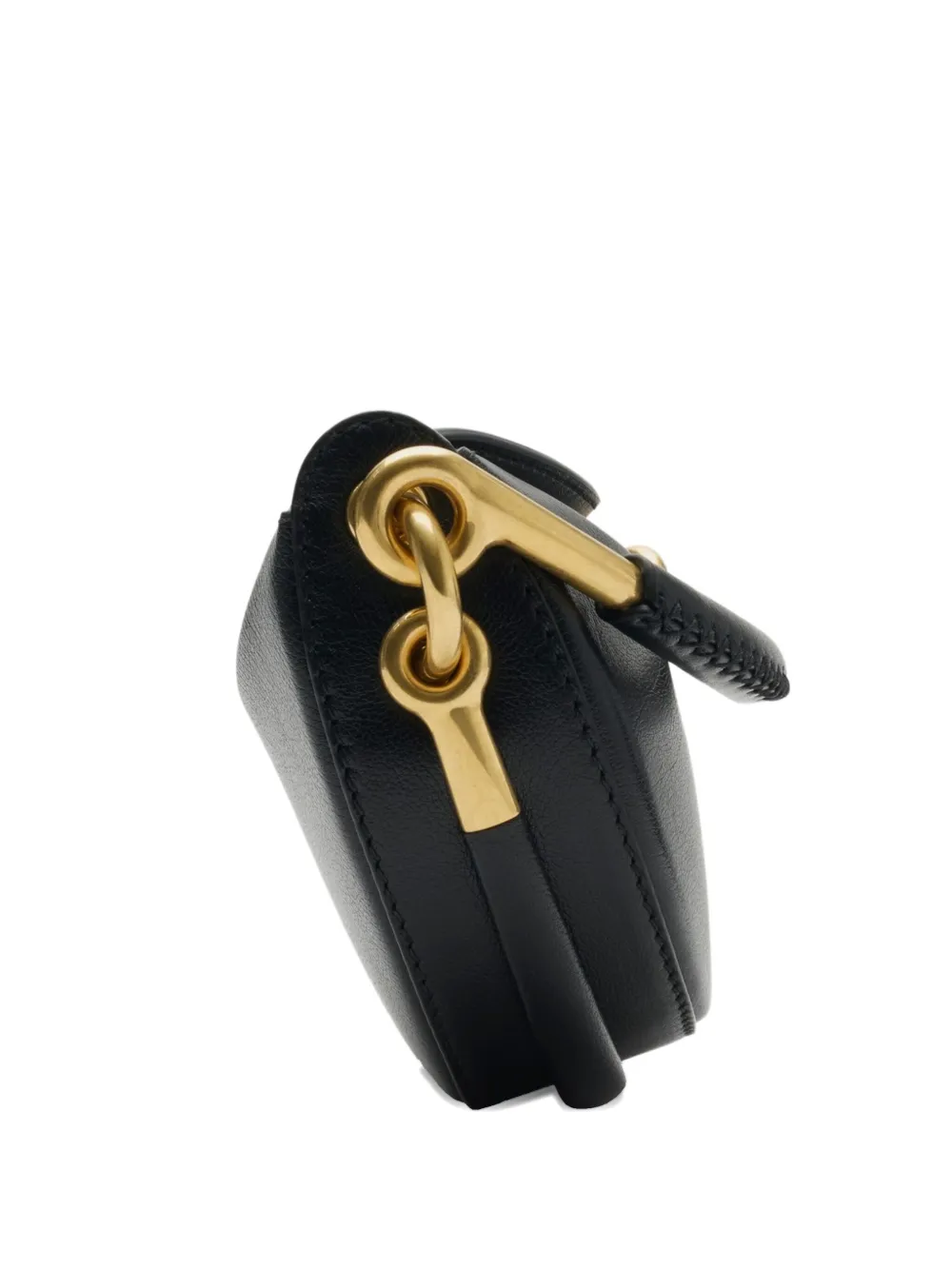 Burberry Halvemaanvormige leren clutch Zwart