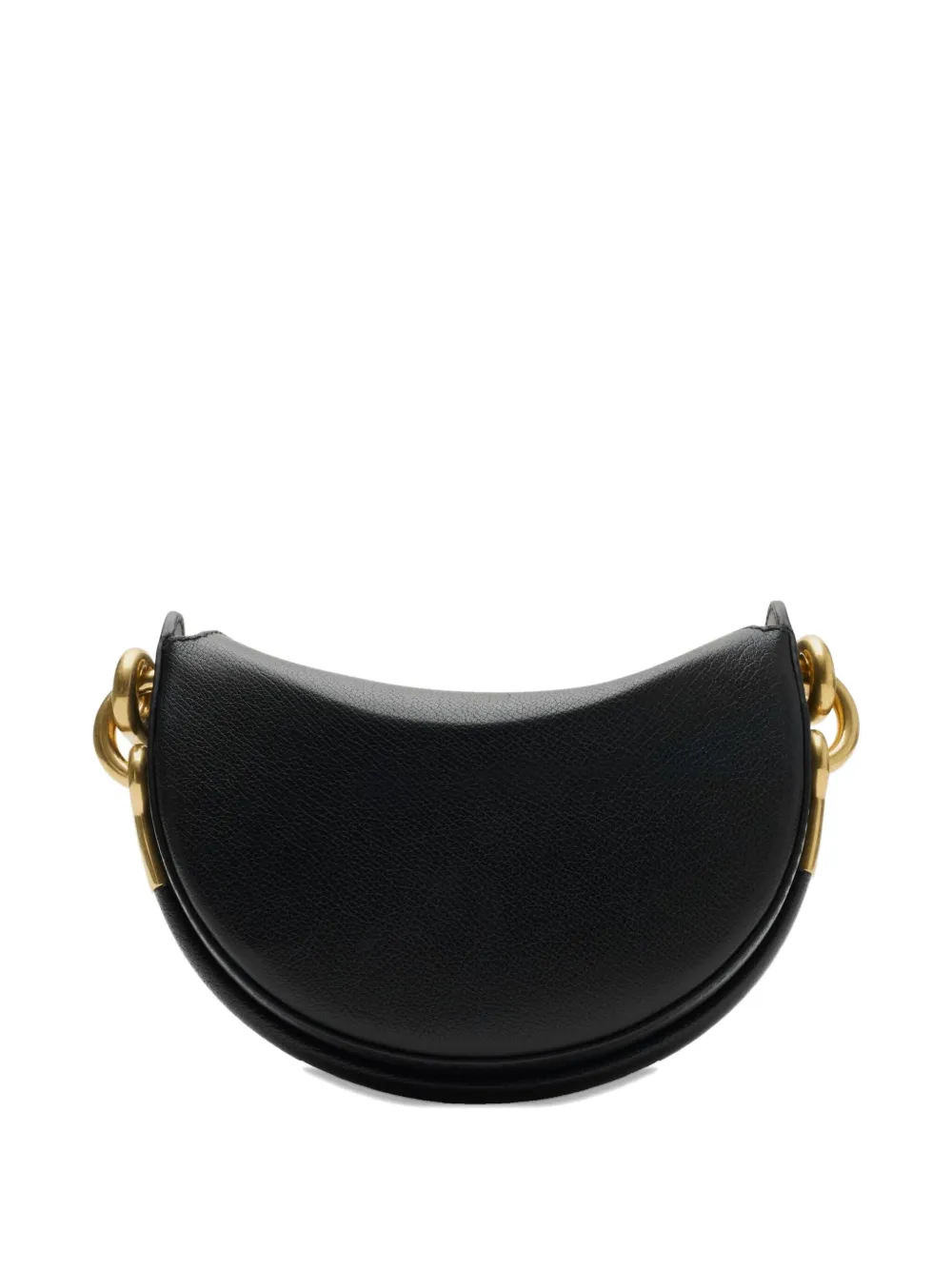Burberry Halvemaanvormige leren clutch Zwart