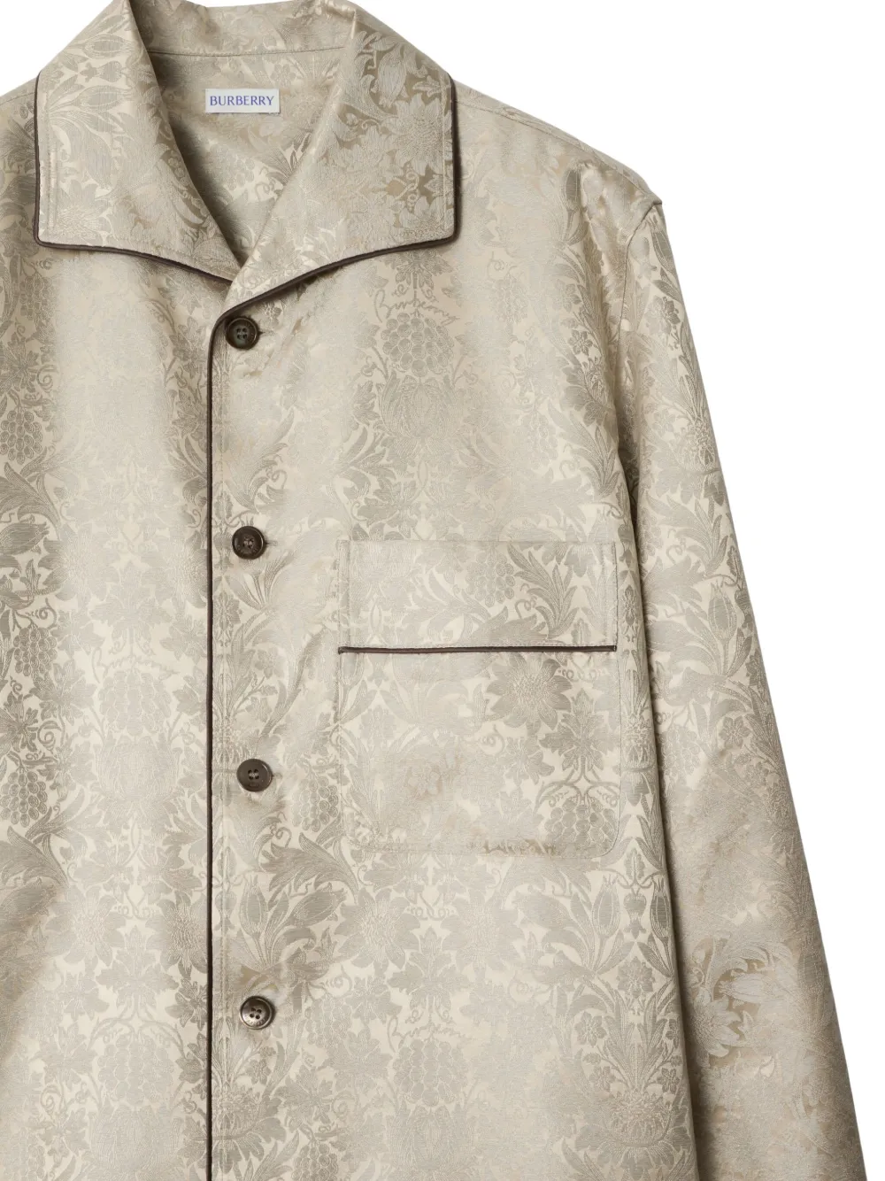 Burberry Sunflower zijden pyjamashirt - Beige