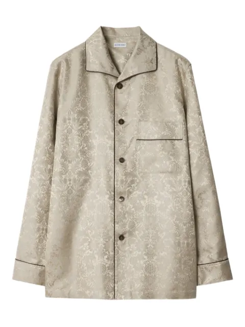 Burberry camisa de pijama de seda Sunflower