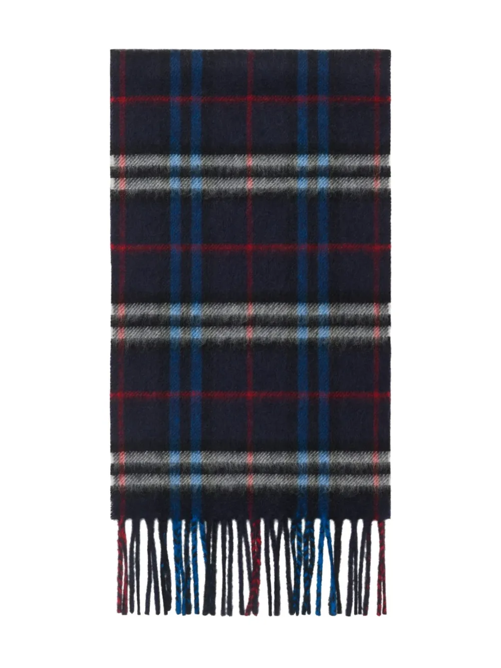 Burberry Kids Check cashmere scarf Blauw
