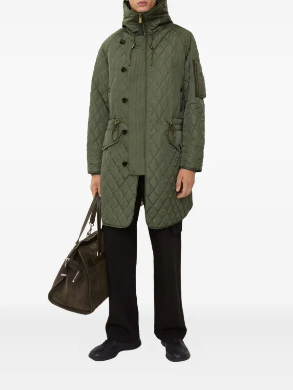 Burberry Reissued Quilted Parka | Green | FARFETCH Burberry Reissued Quilted Parka | Green | FARFETCH