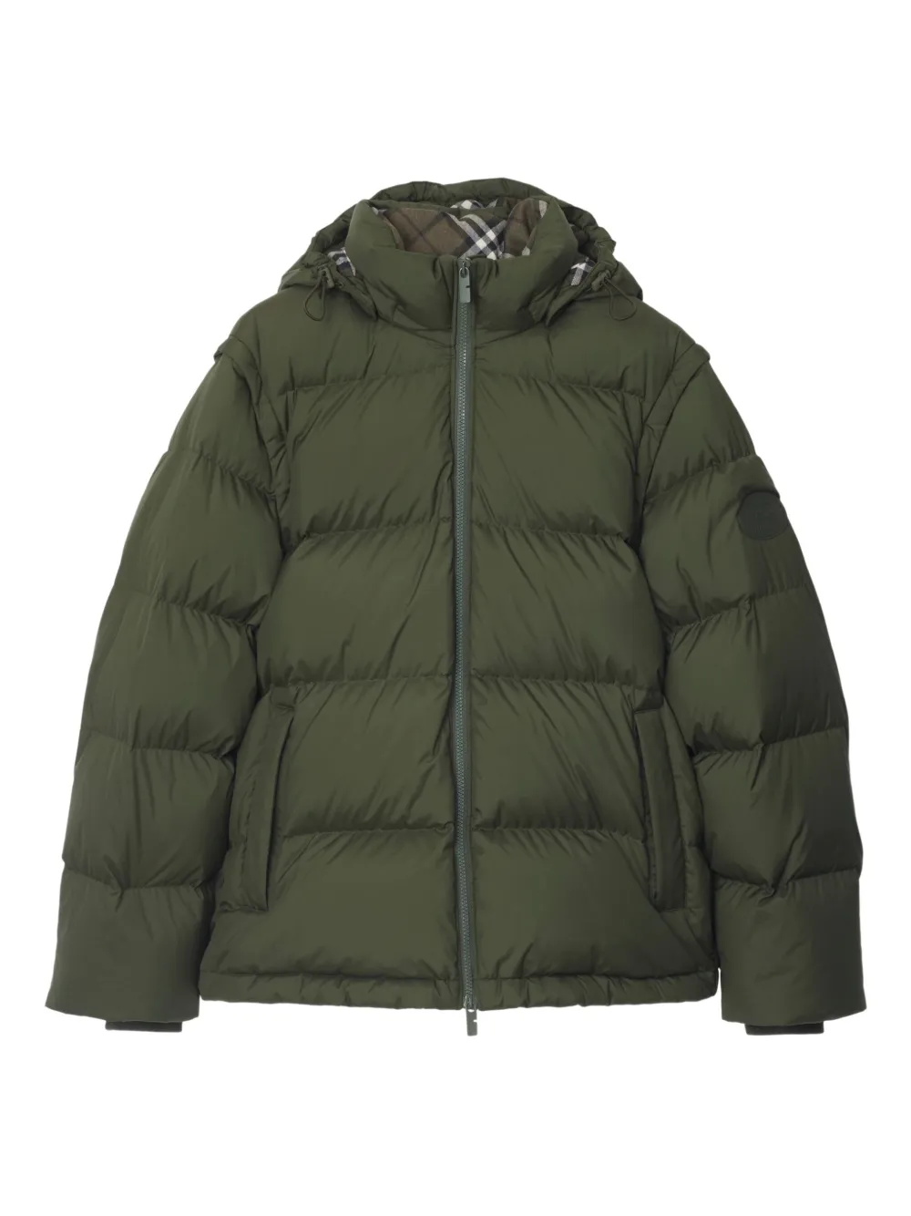 Burberry detachable-sleeve puffer jacket | Green | Image 1
