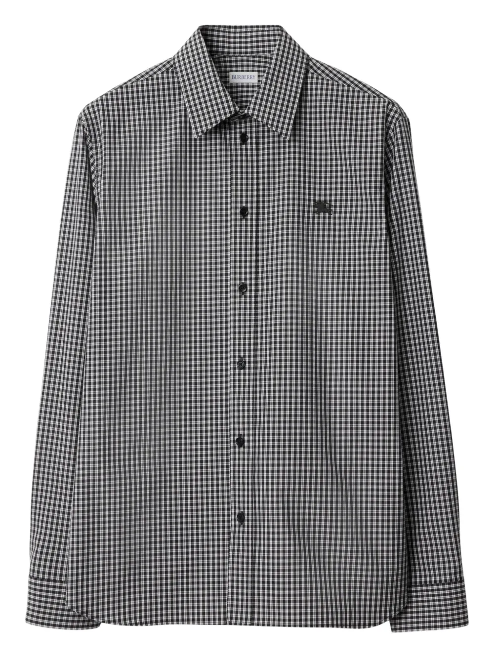 Burberry Camicia a maniche lunghe con ricamo - Nero