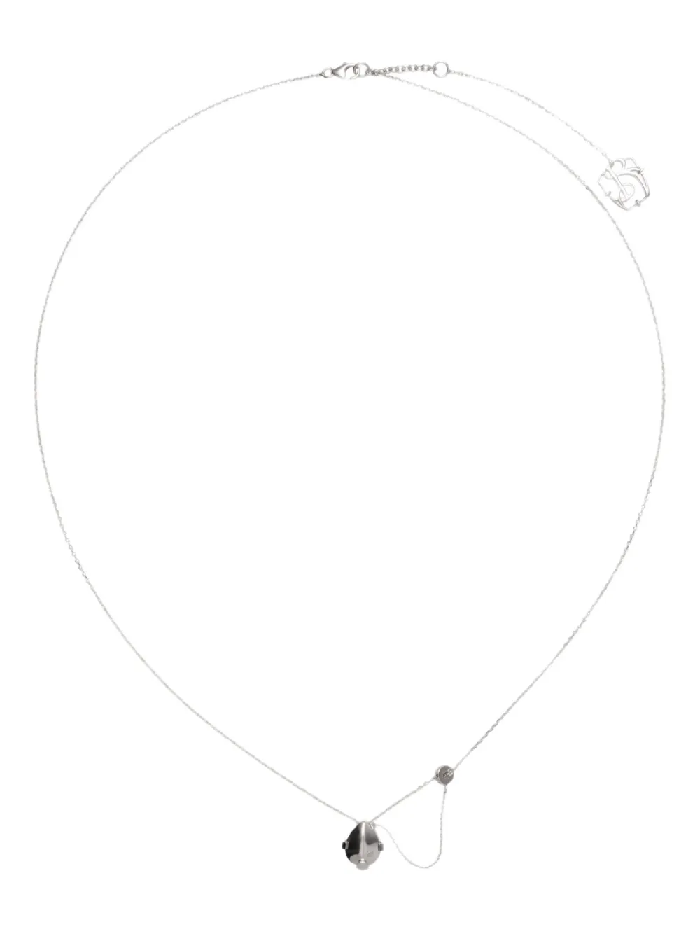 Burberry オニキス ペンダント ネックレス - ブラック