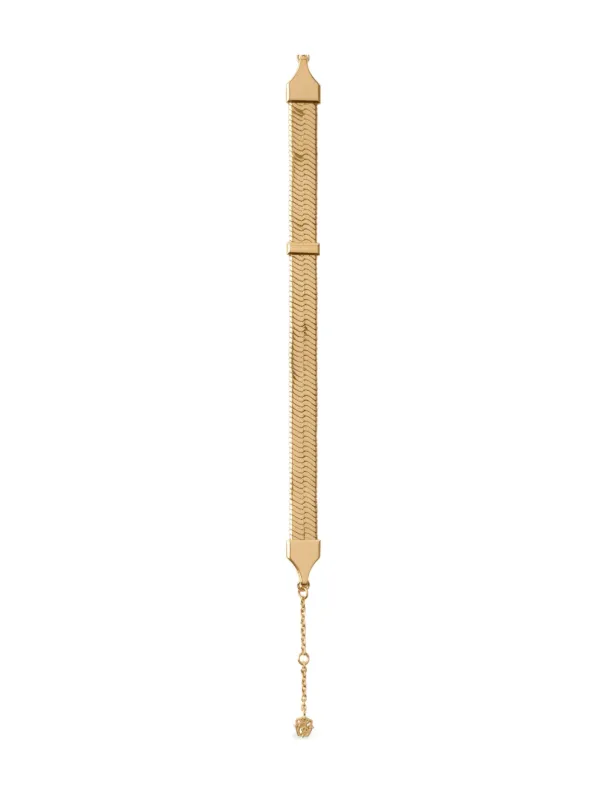 Burberry Check-print lobster-clasp Bracelet | Gold | FARFETCH