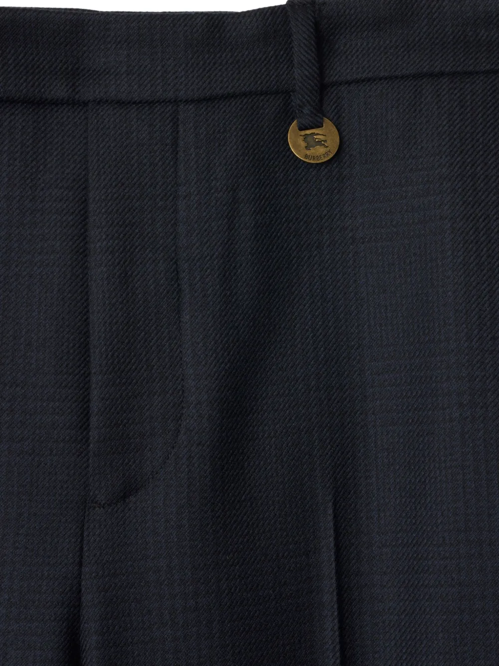 Burberry checked straight-leg trousers - Blauw