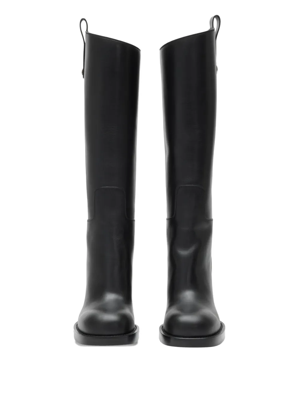 Burberry 85mm Cavalier calf-leather buckle boots Black