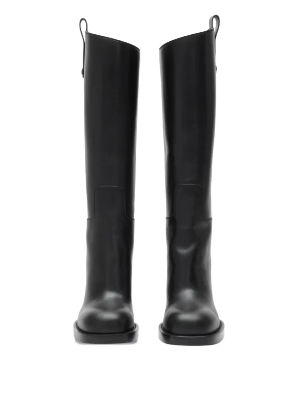 Burberry Black Leather Buckle Boots BURBERRY - Women Leather Strap Boots – Atelier New York main image 4