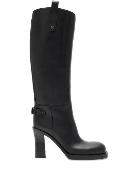 Burberry 85mm Cavalier calf-leather buckle boots