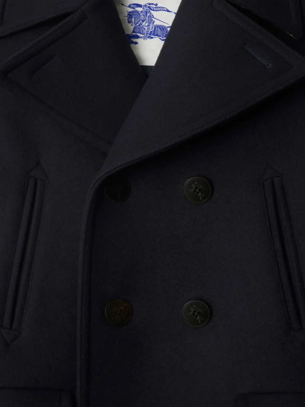 Burberry Sailorjas met dubbele rij knopen Blauw