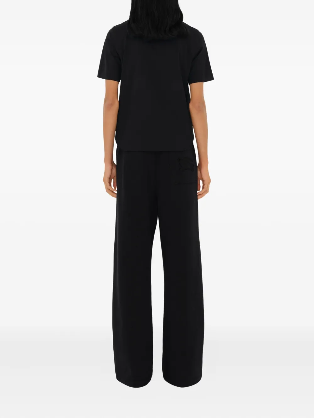 Burberry Katoenen T-shirt met borduurwerk Zwart