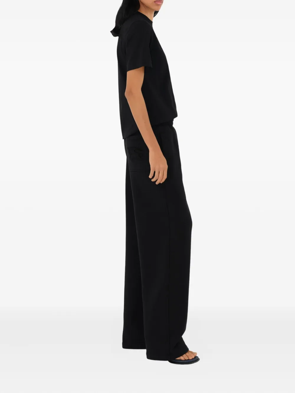 Burberry Katoenen T-shirt met borduurwerk Zwart