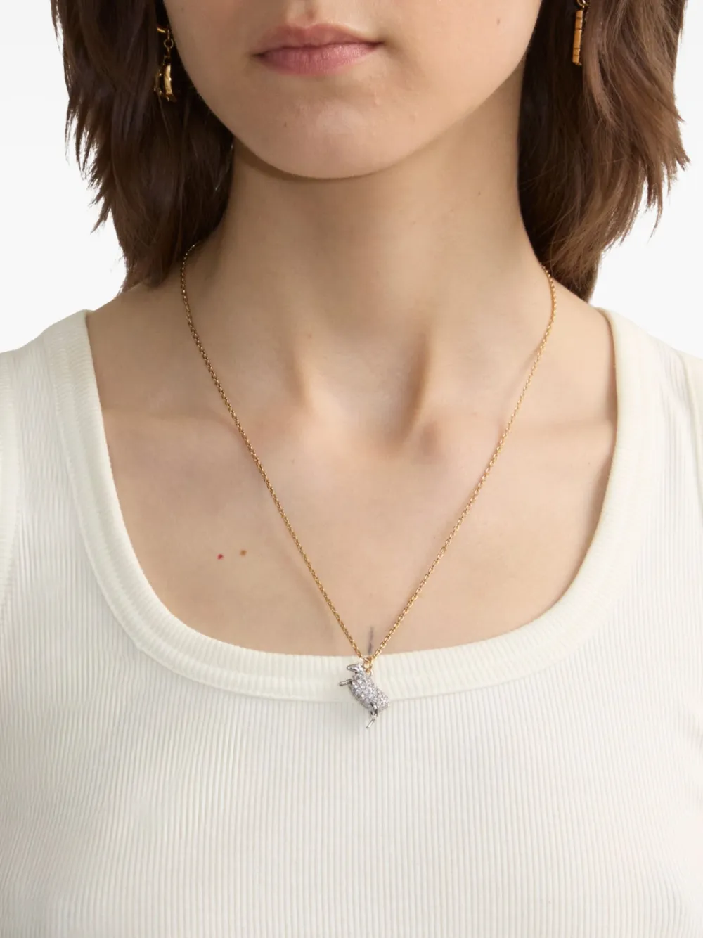 Burberry Schakelhalsketting met schaap bedel - GOLD / SILVER / CLE