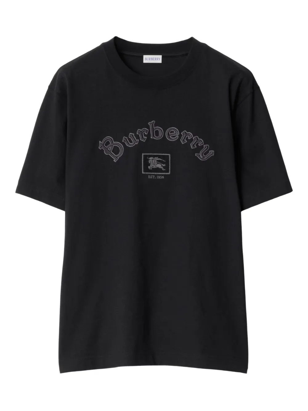 Burberry Equestrian Knight-logo T-shirt Zwart
