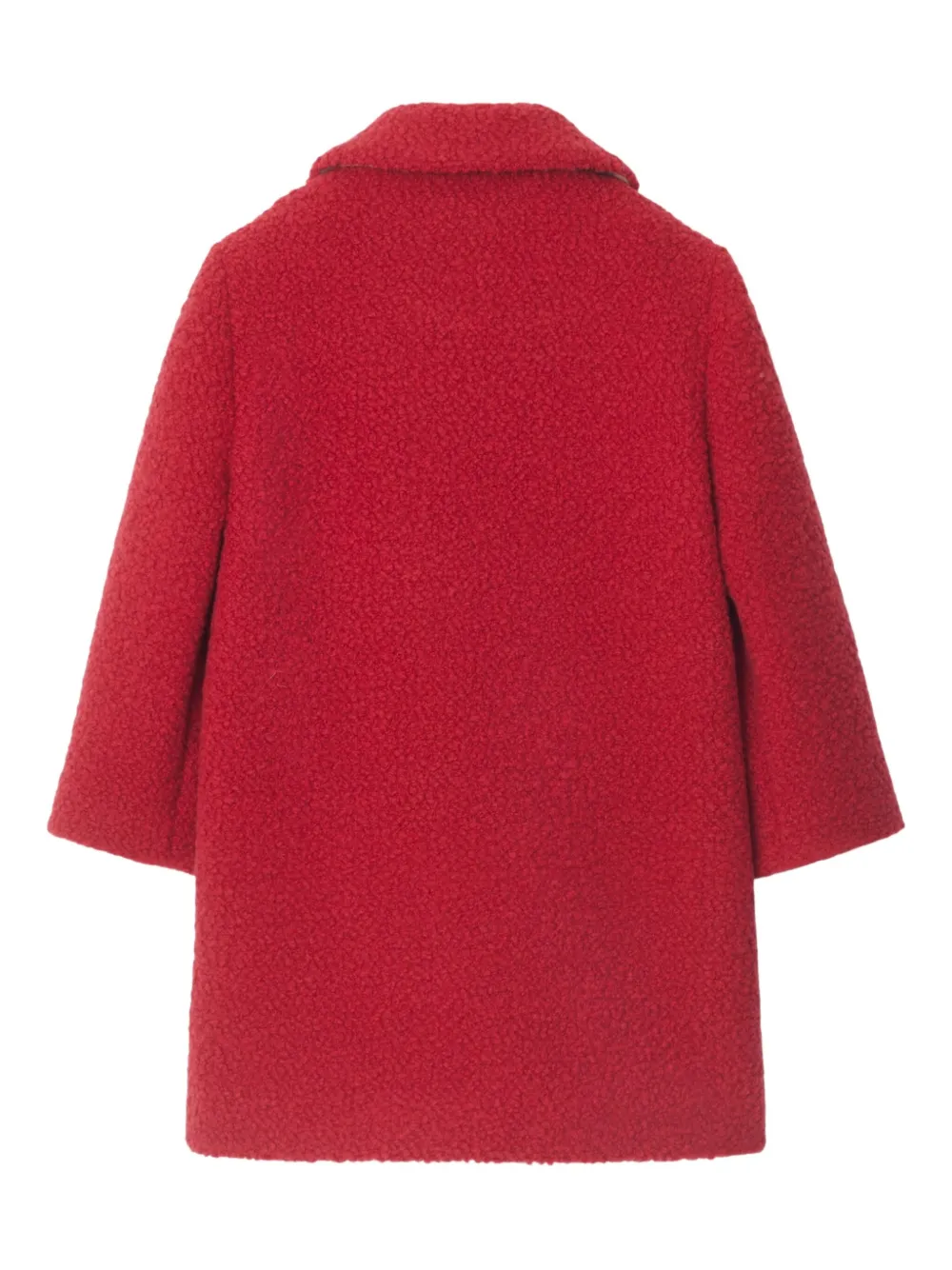 Burberry Kids Bouclé jas met Peter Pan-kraag Rood