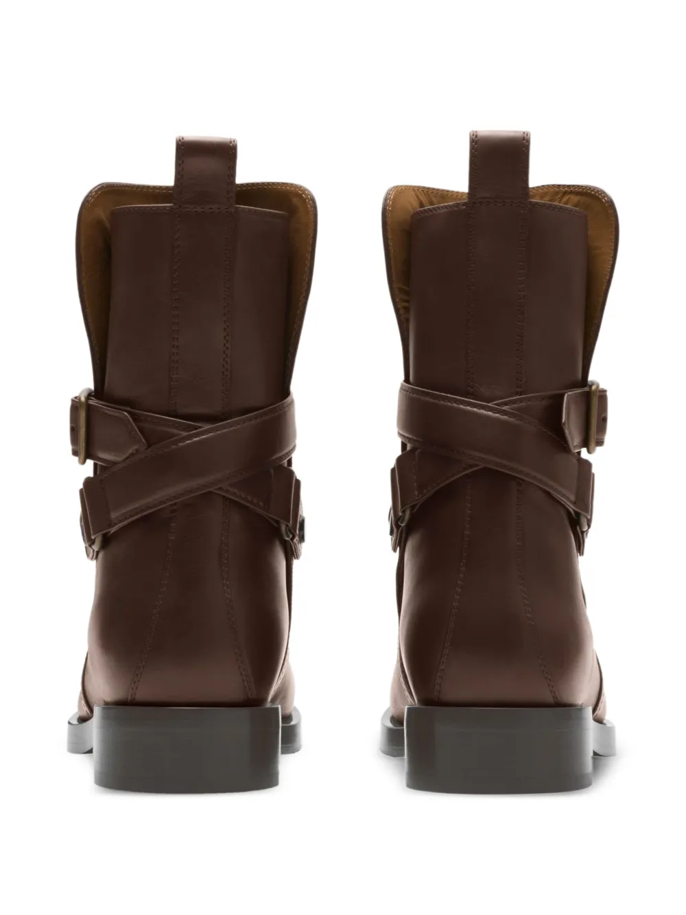 Burberry buckle-strap equestrian-knight boots Brown