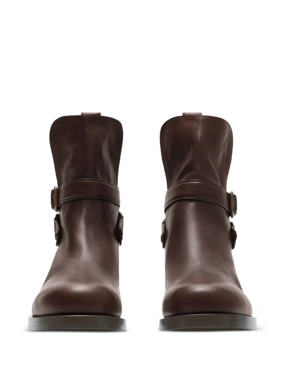 Burberry buckle-strap equestrian-knight boots Brown