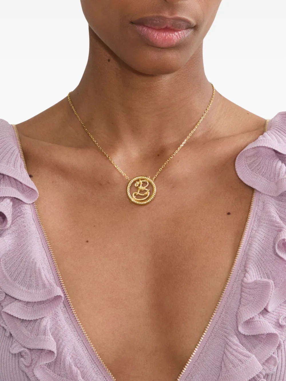 Burberry Nautical-Knot B halsketting met gedraaide oorring - Geel