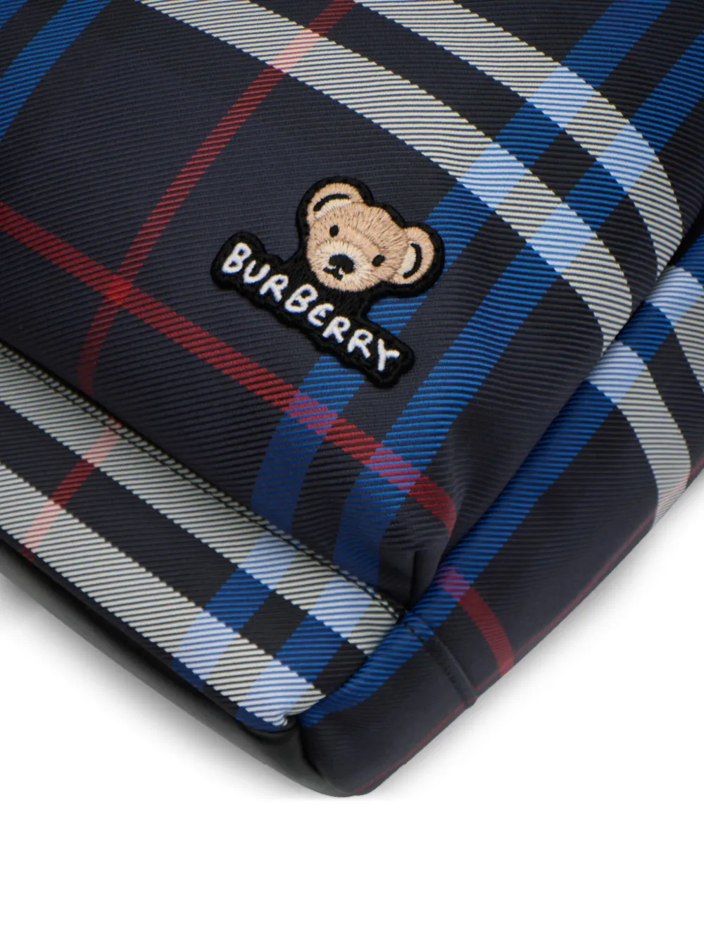 Burberry Kids Geruite rugzak Blauw