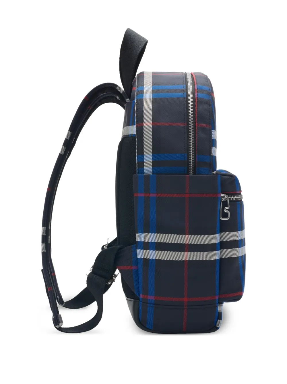 Burberry Kids Geruite rugzak Blauw