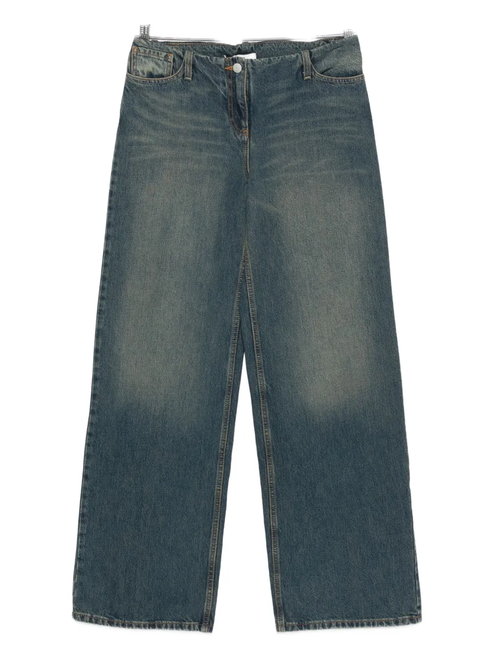 Magda Butrym Five-pocket Design Jeans In Gray