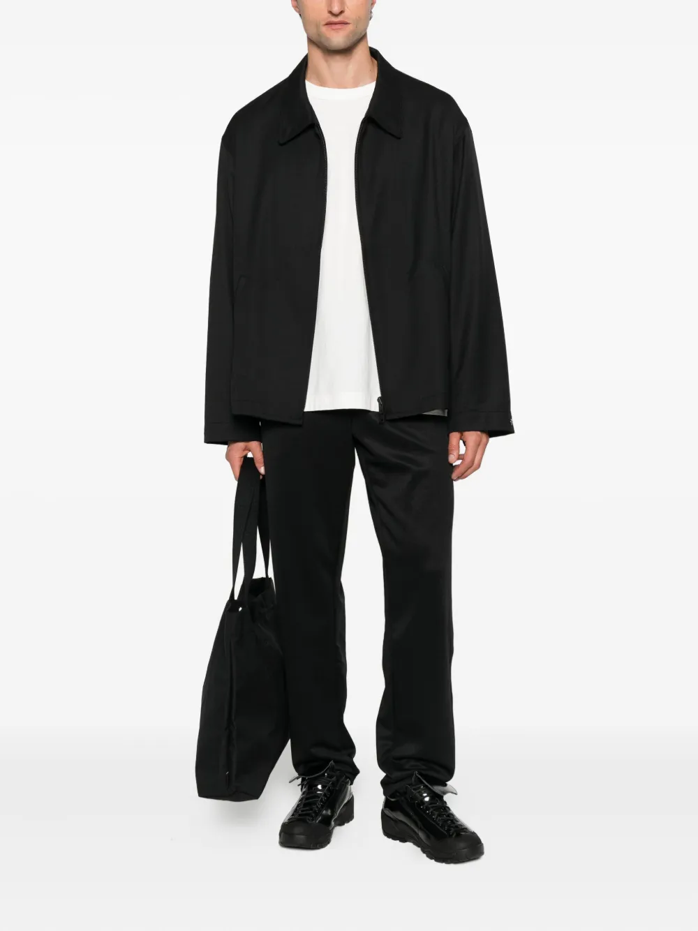 Y-3 zip-fastening jacket Zwart