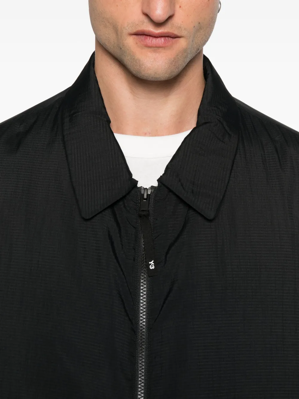 Y-3 zip-fastening jacket Zwart