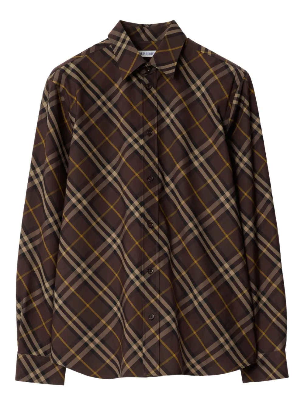 Burberry Check cotton shirt Bruin
