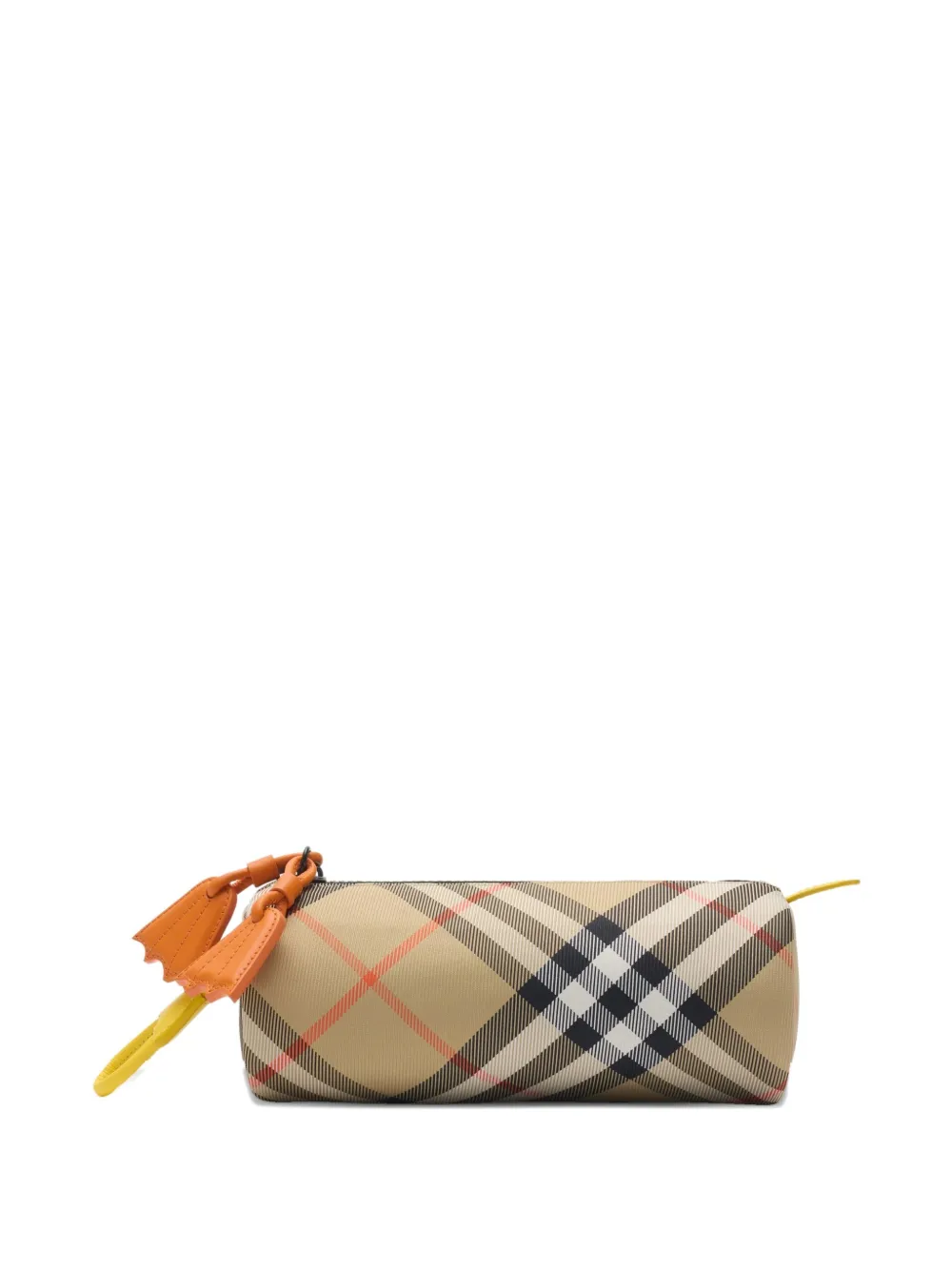 Burberry Kids Geruite eendvormige etui met rits Bruin