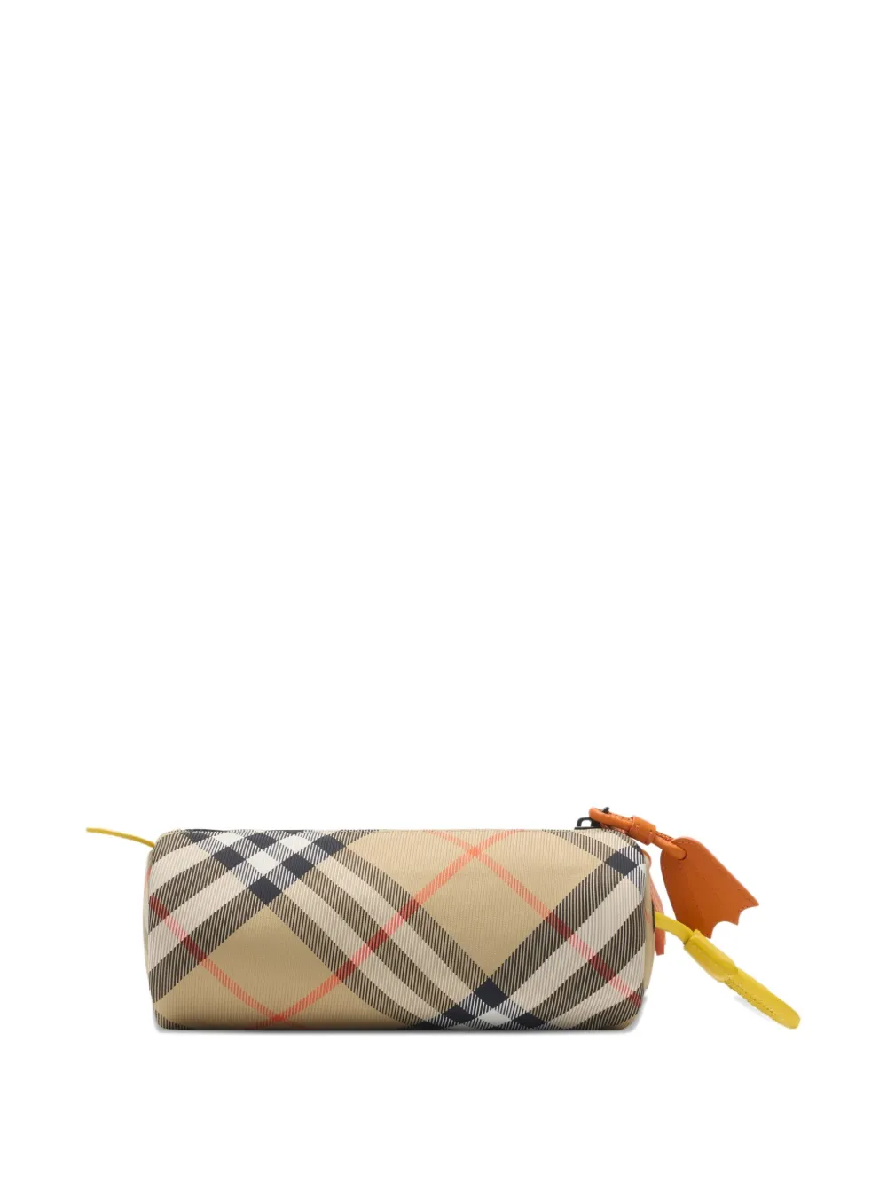 Burberry Kids Geruite eendvormige etui met rits Bruin