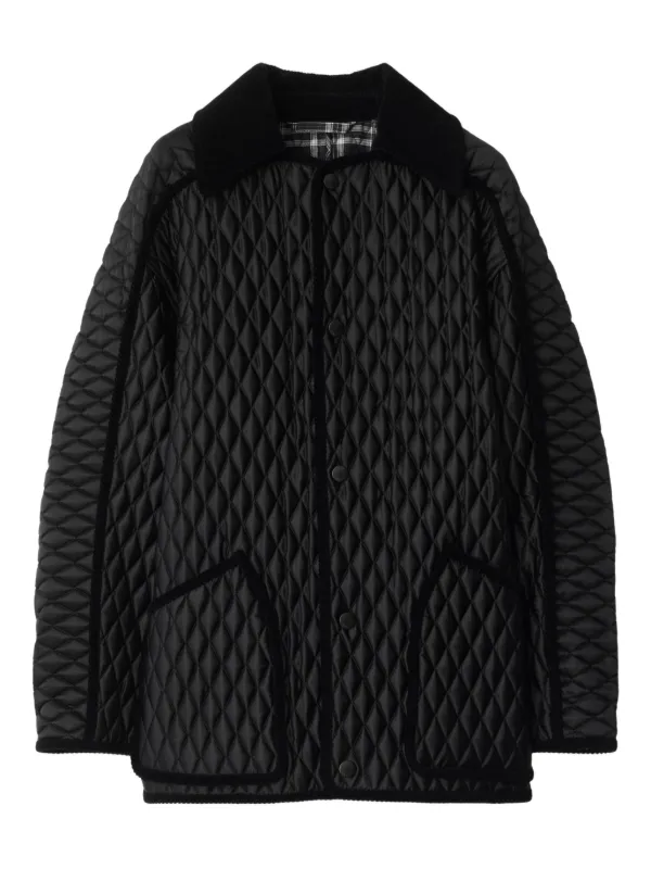 Burberry Quilted Nylon Floriston Jacket in Black