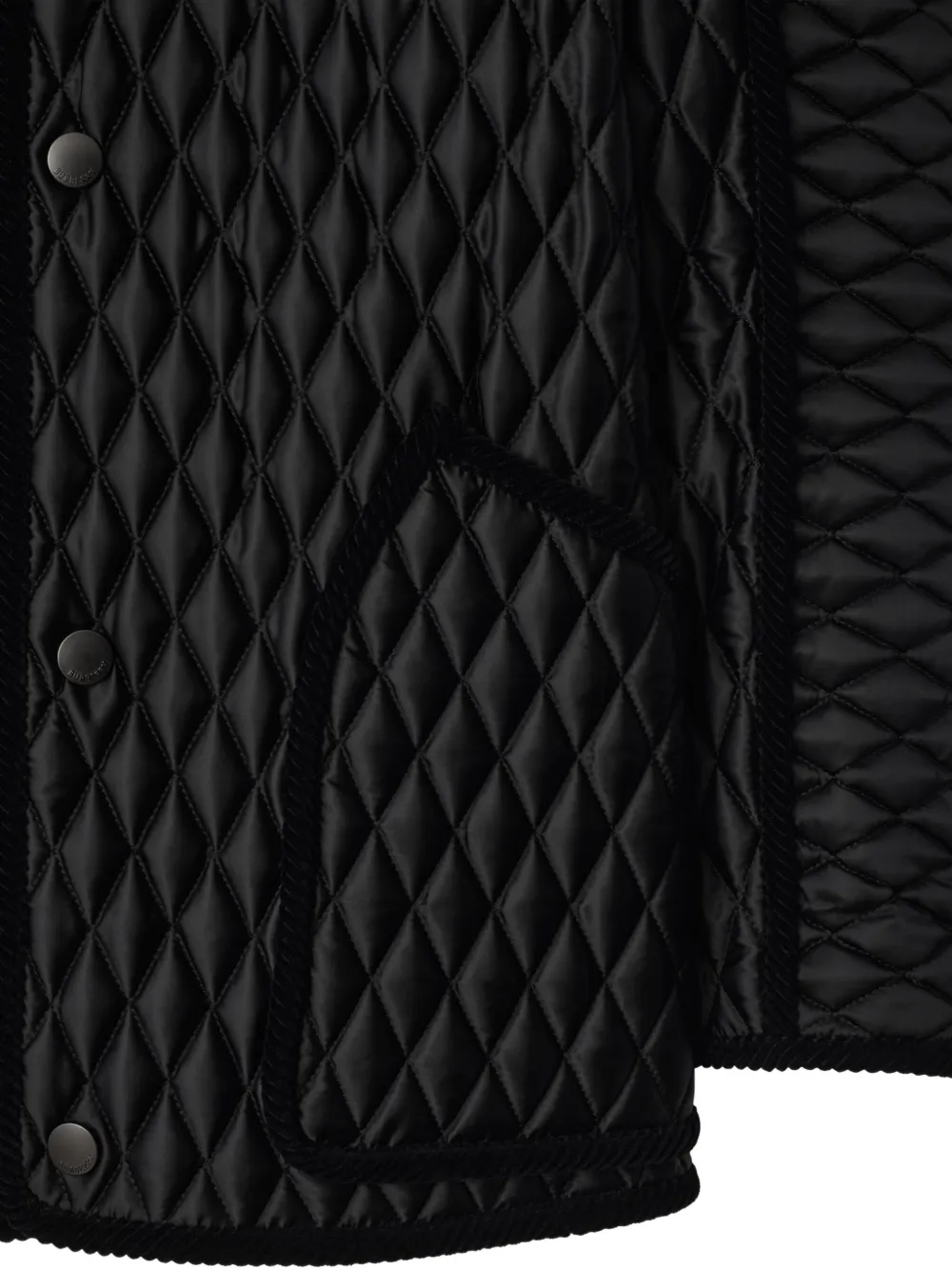 Burberry Diamond Quilted Thermoregulated Barn Jacket In Black