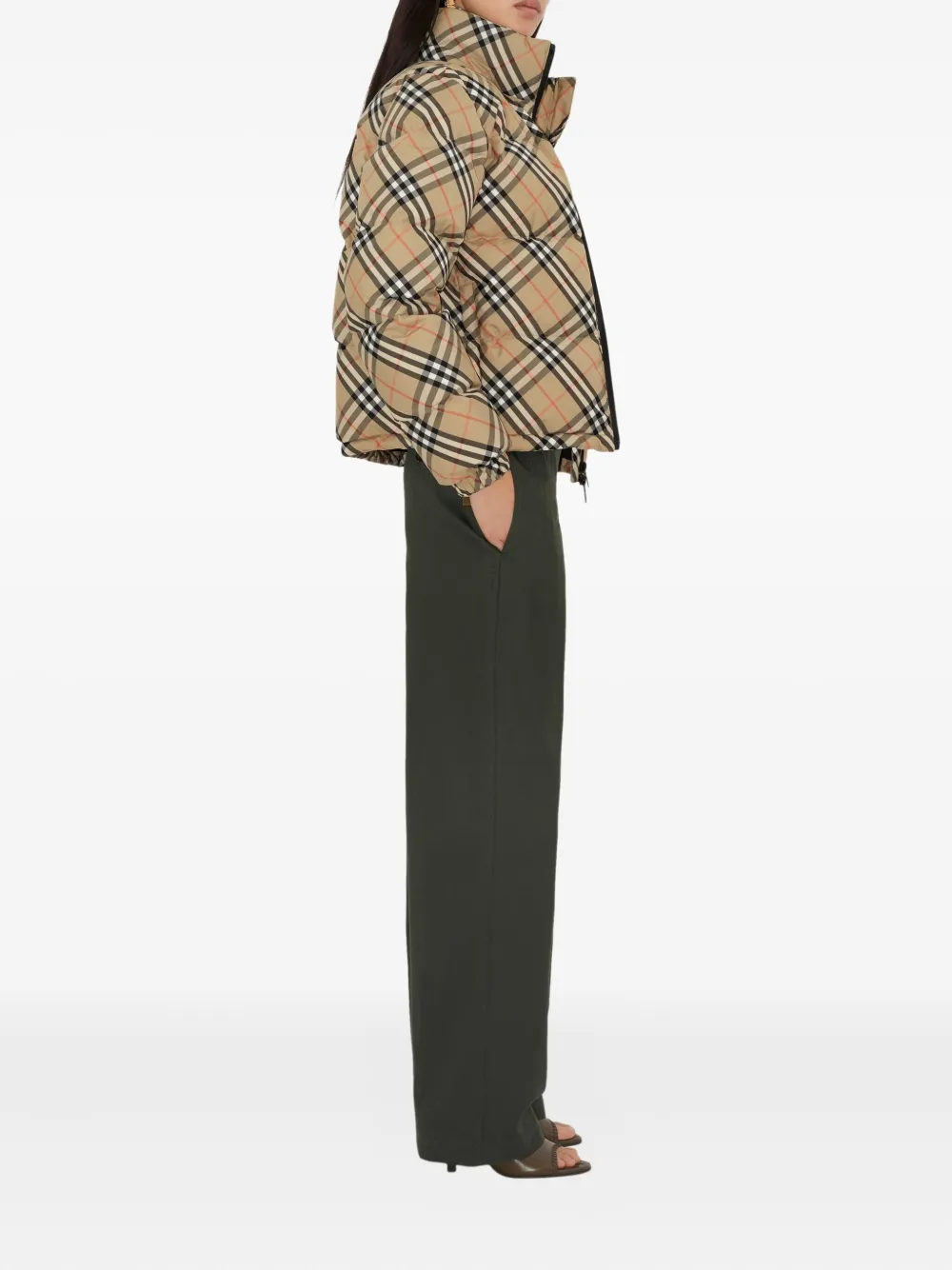 Burberry Donsjack met Vintage Check-patroon Beige