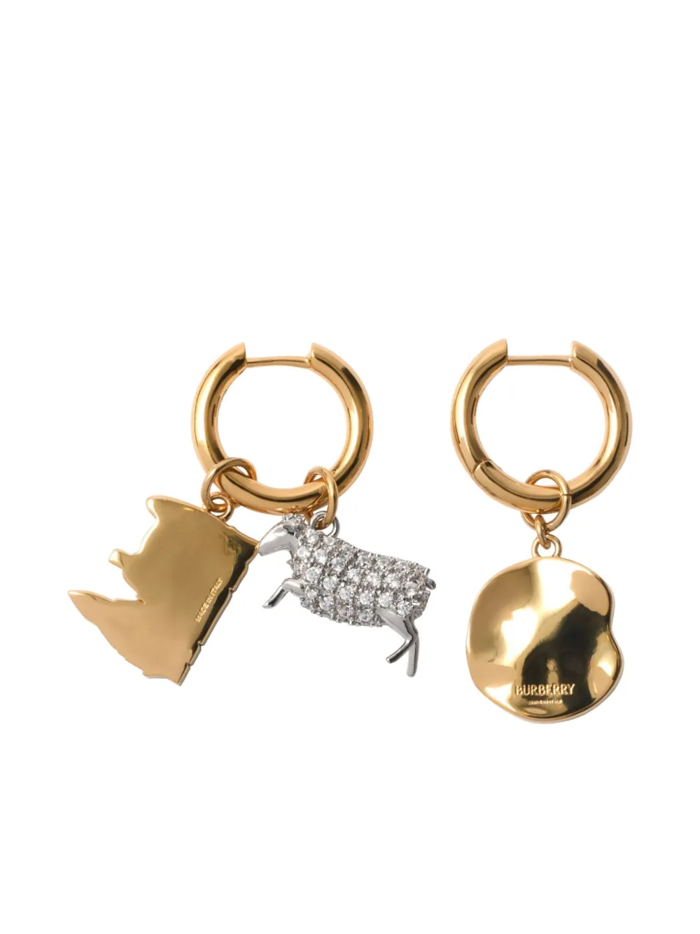 Burberry Oorringen met amulet - Goud