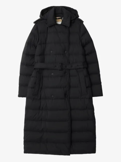 Burberry 롱 나일론 후드 패딩 코트