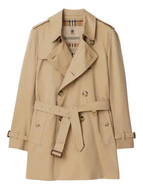 Burberry gabardina con doble botonadura y cinturón