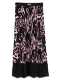 MSGM rabbit-print pleated skirt - Black