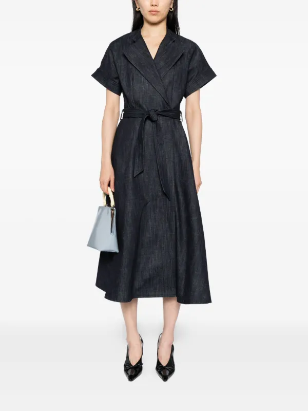 Martin Grant Denim Wrap Dress | Blue | FARFETCH