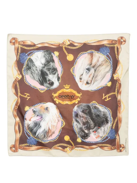 Open YY graphic-print silk bandana 