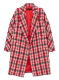 Martin Grant checked cocoon coat - Red