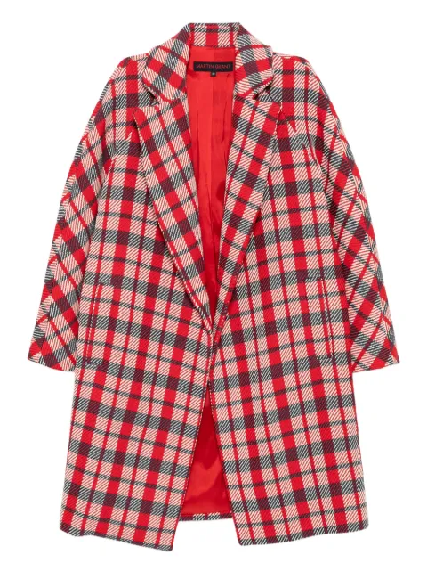 Martin Grant checked cocoon coat