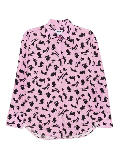 MSGM camisa con conejo estampado