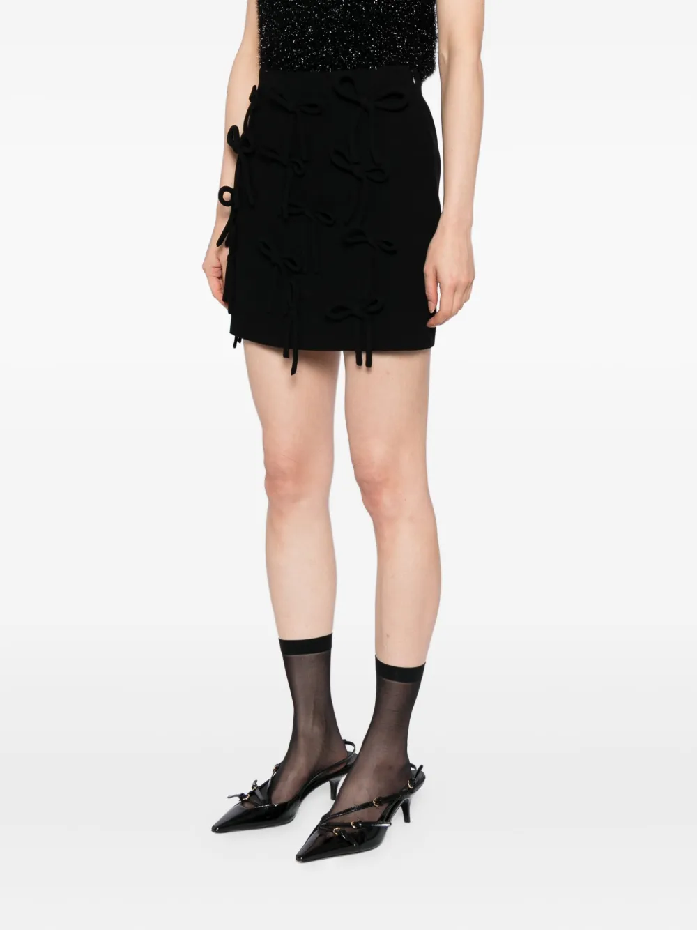 MSGM Rok met verfraaide strik Zwart