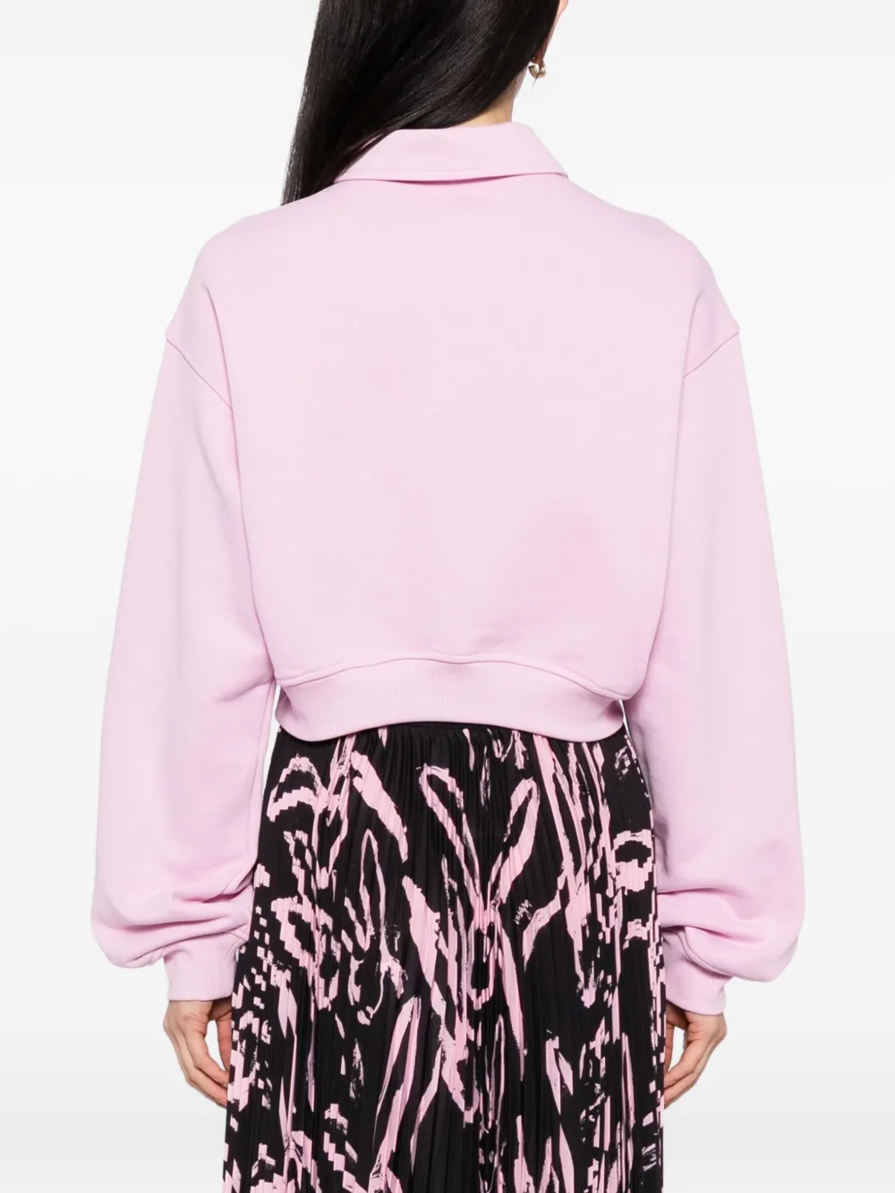 MSGM Top met geborduurd logo Roze