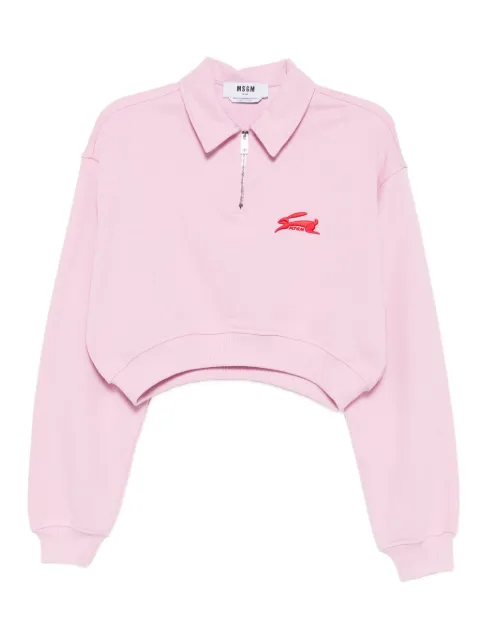 MSGM logo-embroidered top