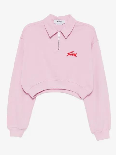 MSGM logo-embroidered top