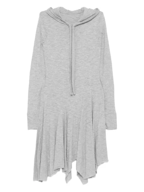 Open YY logo hooded mini dress