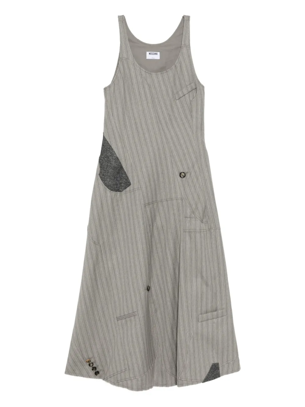 Moschino Abito smanicato asimmetrico - Grigio