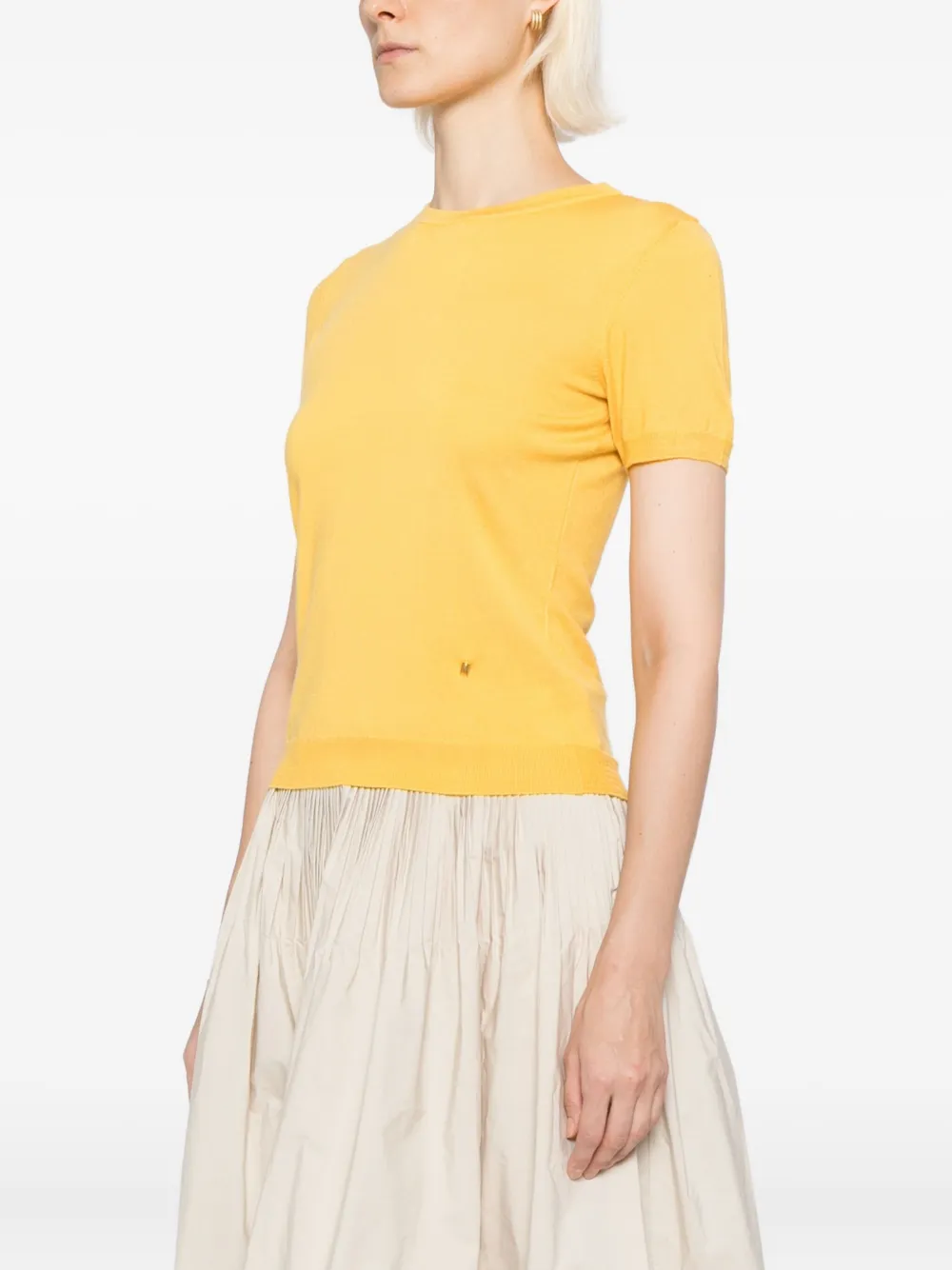  Moschino Logo-plaque T-shirt - Yellow 